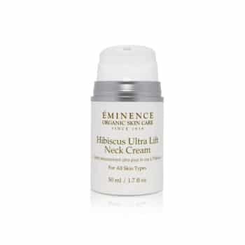 hibiscus ultra lift neck cream web Achievable Men's Skincare. Eminence Organic Skincare